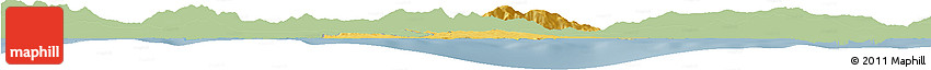 Savanna Style Horizon Map of Annaba, single color outside