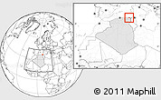 Blank Location Map of Annaba, highlighted country, within the entire country
