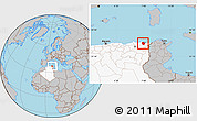 Gray Location Map of Annaba, highlighted country