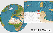 Satellite Location Map of Annaba, highlighted country