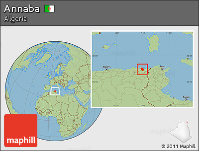 Savanna Style Location Map of Annaba