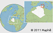 Savanna Style Location Map of Annaba, highlighted country, within the entire country