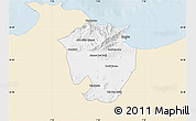 Classic Style Map of Annaba, single color outside