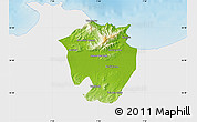 Physical Map of Annaba, single color outside