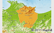 Political Map of Annaba, physical outside