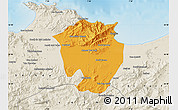 Political Map of Annaba, shaded relief outside