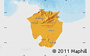 Political Map of Annaba, single color outside