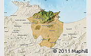 Satellite Map of Annaba, shaded relief outside