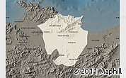 Shaded Relief Map of Annaba, darken