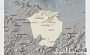 Shaded Relief Map of Annaba, darken, semi-desaturated