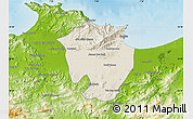 Shaded Relief Map of Annaba, physical outside