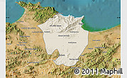 Shaded Relief Map of Annaba, satellite outside