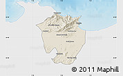 Shaded Relief Map of Annaba, single color outside