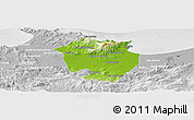 Physical Panoramic Map of Annaba, lighten, desaturated