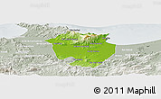 Physical Panoramic Map of Annaba, lighten, semi-desaturated