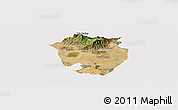 Satellite Panoramic Map of Annaba, cropped outside