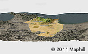 Satellite Panoramic Map of Annaba, darken, semi-desaturated