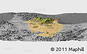 Satellite Panoramic Map of Annaba, desaturated