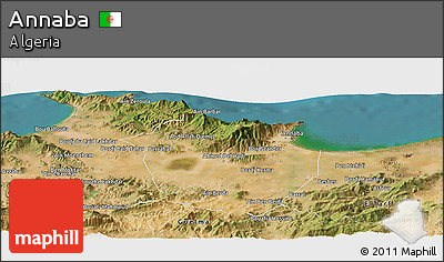 Satellite Panoramic Map of Annaba