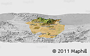 Satellite Panoramic Map of Annaba, lighten, desaturated