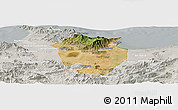 Satellite Panoramic Map of Annaba, lighten, semi-desaturated