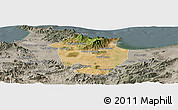 Satellite Panoramic Map of Annaba, semi-desaturated