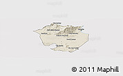 Shaded Relief Panoramic Map of Annaba, cropped outside