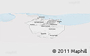 Silver Style Panoramic Map of Annaba, single color outside