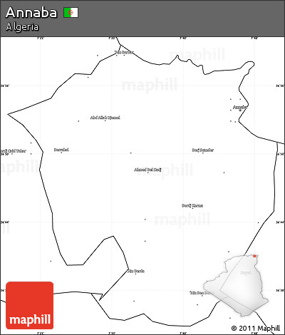 Blank Simple Map of Annaba