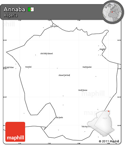 Blank Simple Map of Annaba