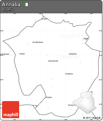 Blank Simple Map of Annaba