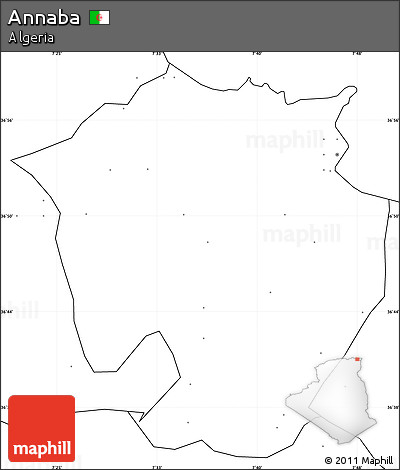 Blank Simple Map of Annaba, no labels