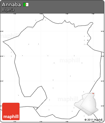 Blank Simple Map of Annaba, no labels