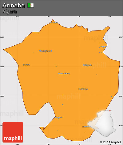 Political Simple Map of Annaba, cropped outside