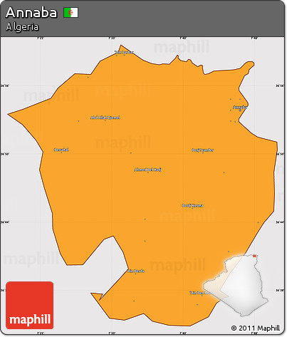 Political Simple Map of Annaba, cropped outside