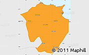 Political Simple Map of Annaba, single color outside, borders and labels