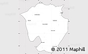 Silver Style Simple Map of Annaba, cropped outside