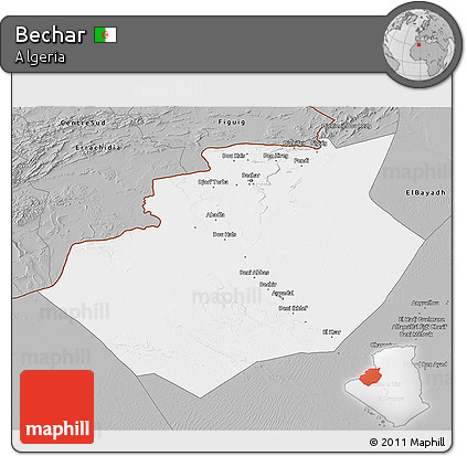 Gray 3D Map of Bechar