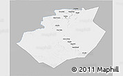 Gray 3D Map of Bechar, single color outside