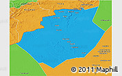 Political 3D Map of Bechar