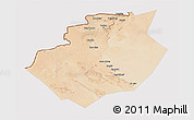 Satellite 3D Map of Bechar, cropped outside
