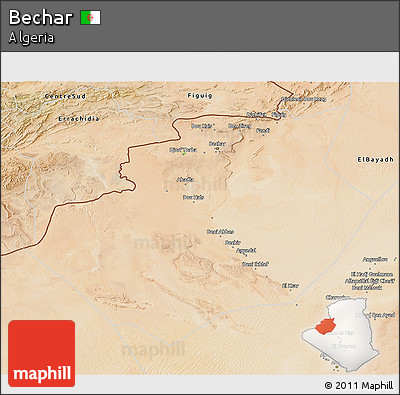 Satellite 3D Map of Bechar