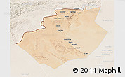 Satellite 3D Map of Bechar, lighten