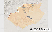 Satellite 3D Map of Bechar, lighten, semi-desaturated