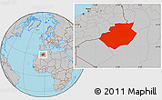 Gray Location Map of Bechar