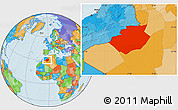 Political Location Map of Bechar