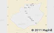 Classic Style Map of Bechar, single color outside