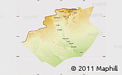 Physical Map of Bechar, cropped outside