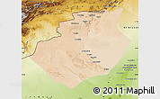 Satellite Map of Bechar, physical outside