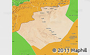 Satellite Map of Bechar, political outside
